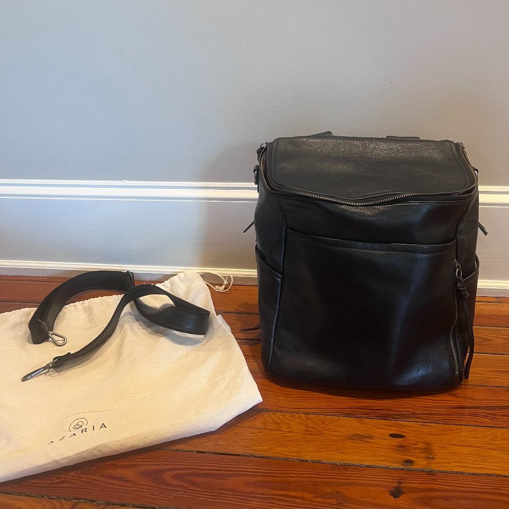 Azaria La Mere Original Luxe in Black in Milled Leather